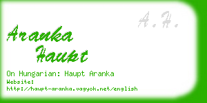 aranka haupt business card